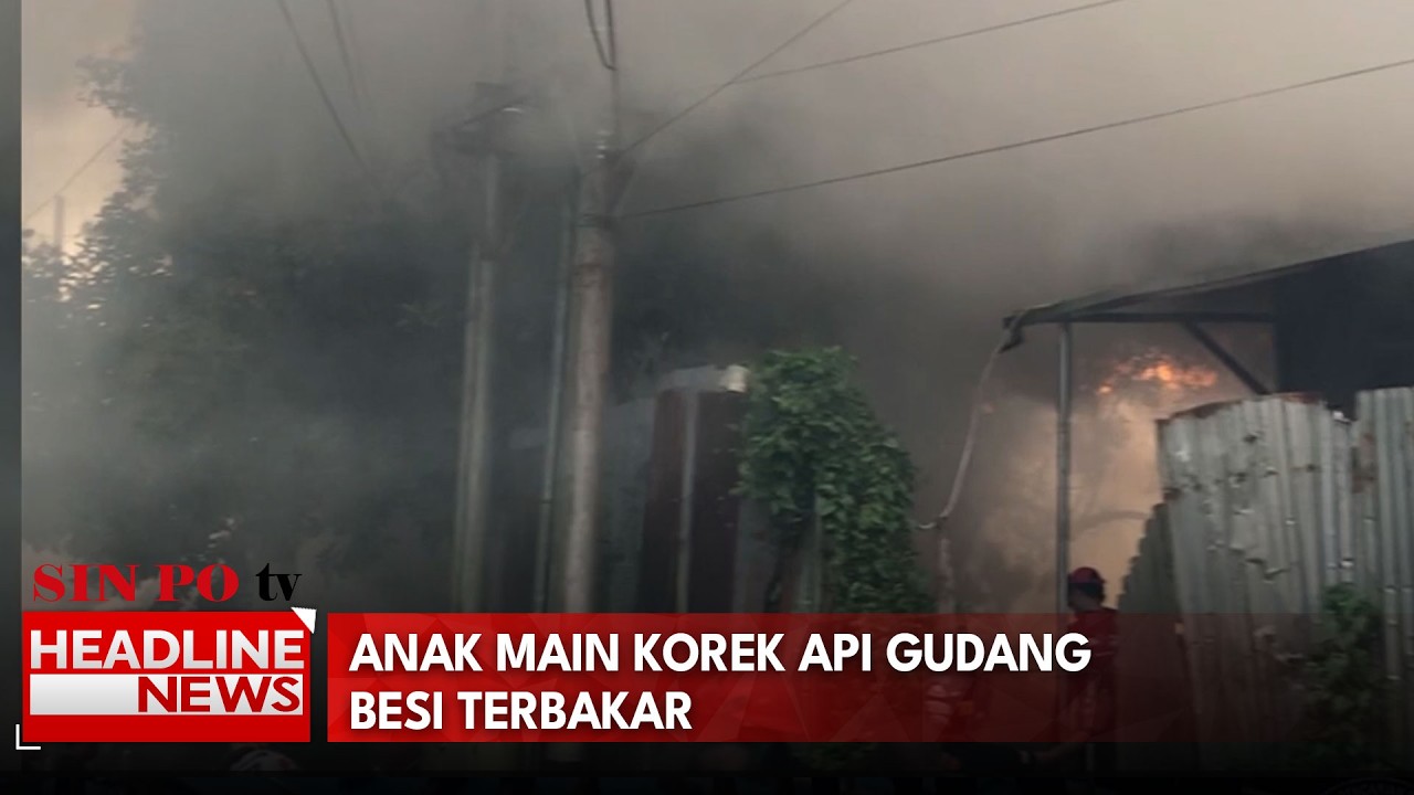 Anak Main Korek Api Gudang Besi Terbakar