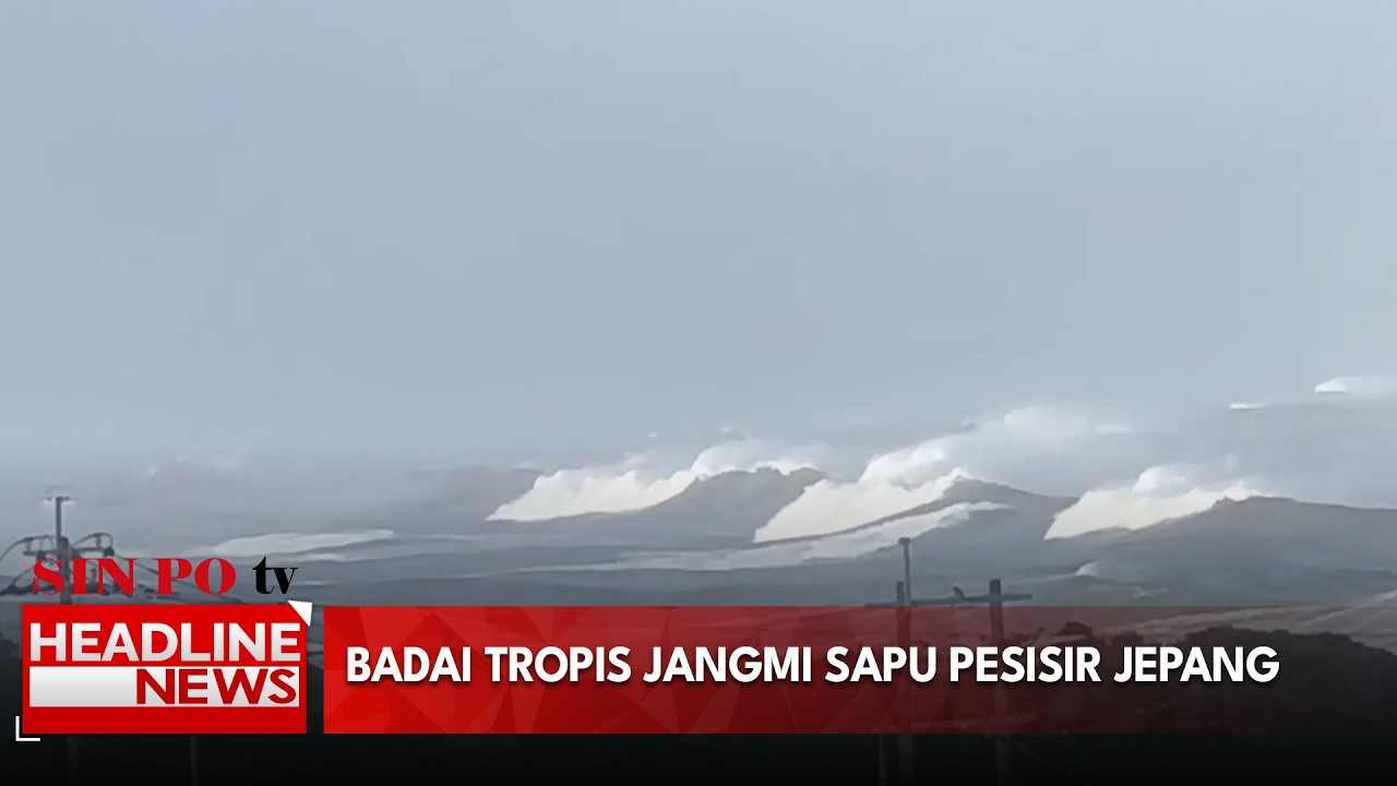 Badai Tropis Jangmi Sapu Pesisir Jepang
