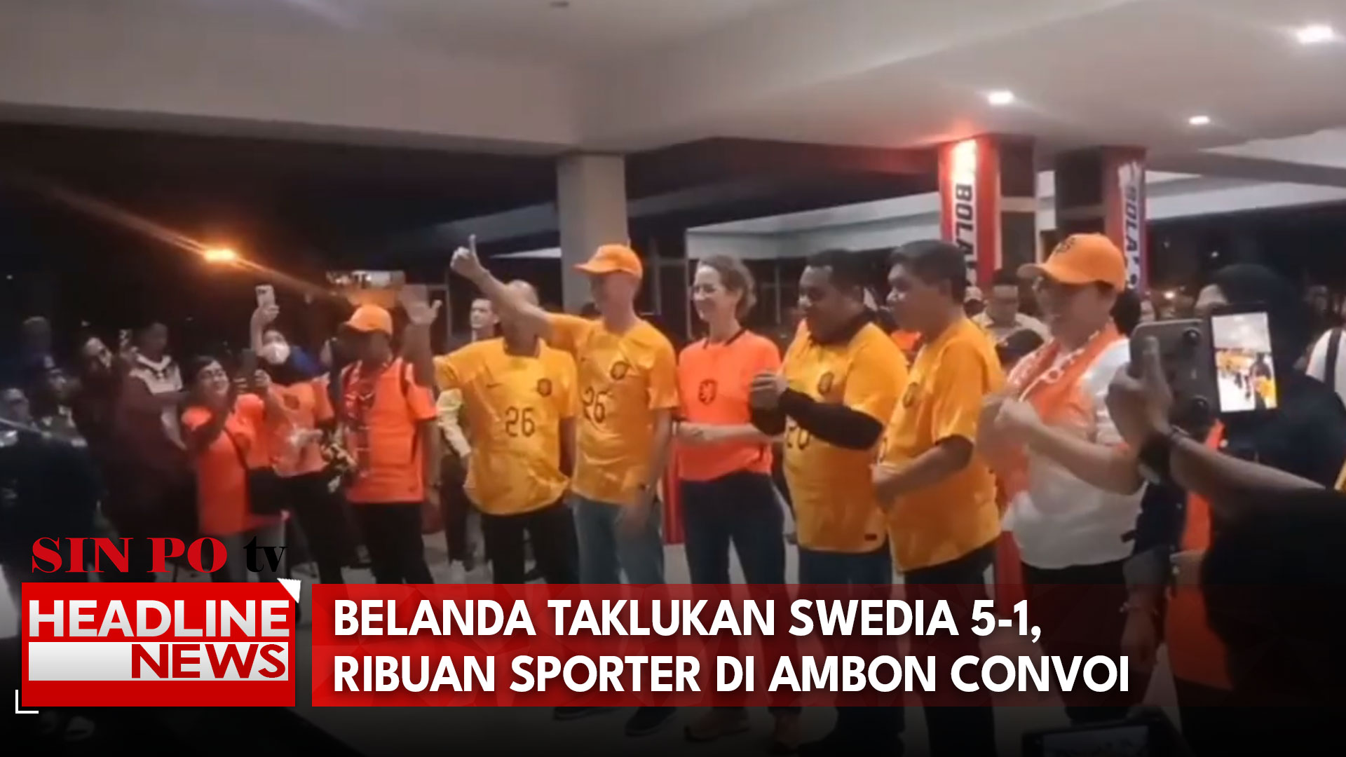 Belanda Taklukan Swedia 5-1, Ribuan Sporter Di Ambon Turun Ke Jalan