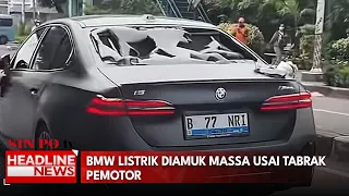 BMW Listrik Diamuk Massa Usai Tabrak Pemotor