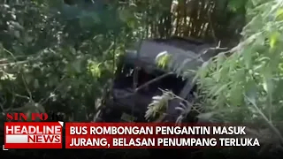 Bus Rombongan Pengantin Masuk Jurang, Belasan Penumpang Terluka