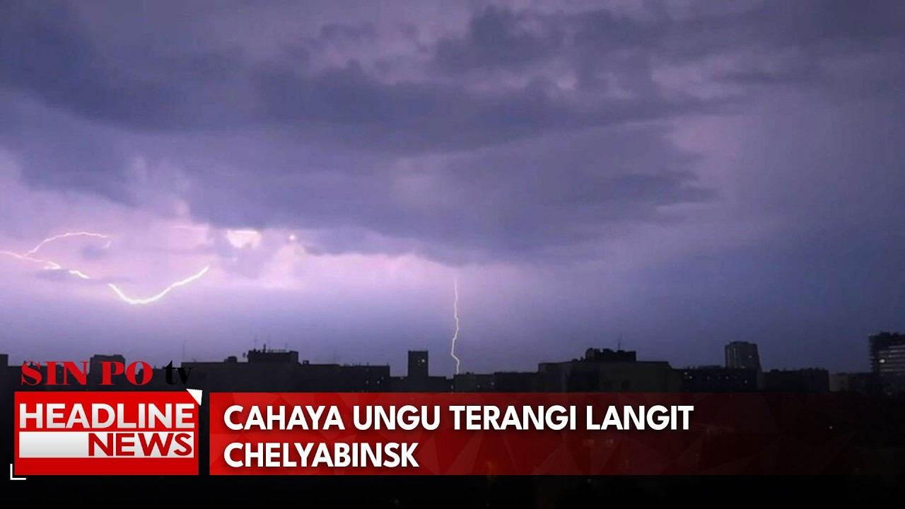 Cahaya Ungu Terangi Langit Chelyabinsk