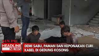 Demi Sabu, Paman Dan Keponakan Curi Kabel Di Gedung Kosong