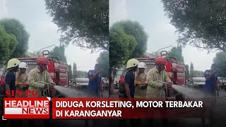 Diduga Korsleting, Motor Terbakar Di Karanganyar