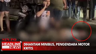 Dihantam Minibus, Pengendara Motor Kritis