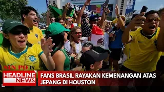 Fans Brasil Rayakan Kemenangan Atas Jepang Di Houston