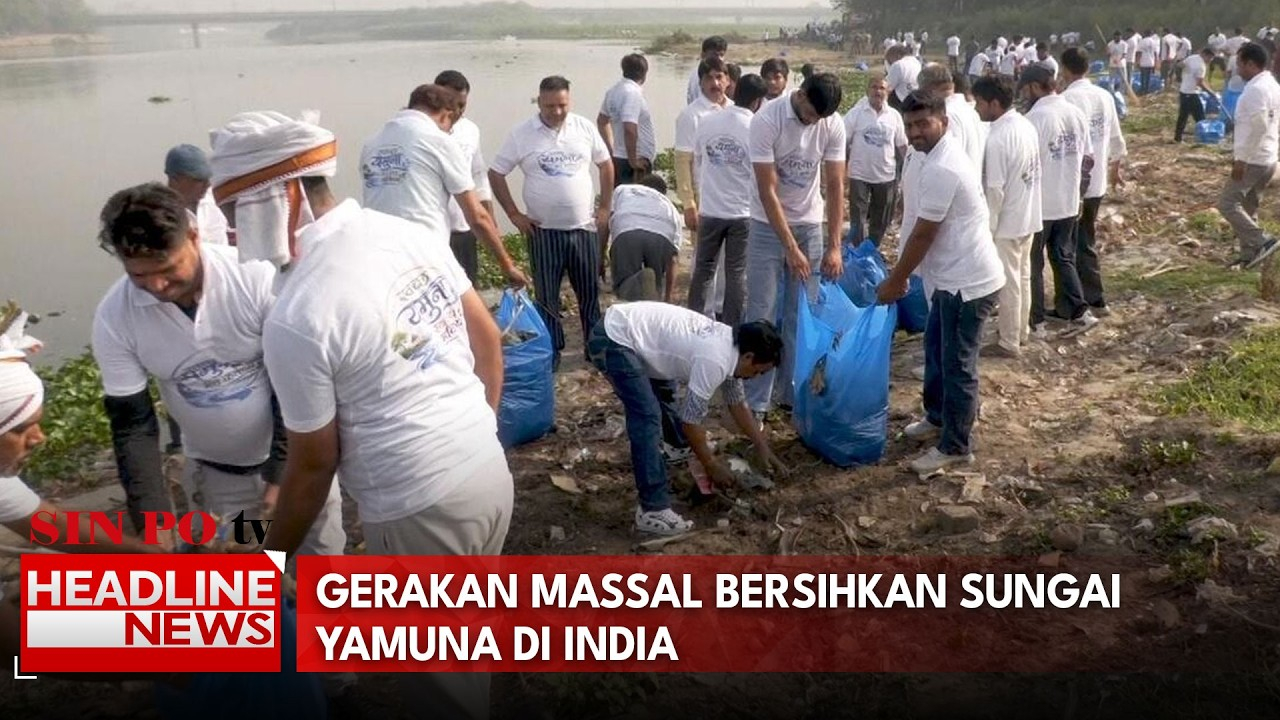 Gerakan Massal Bersihkan Sungai Yamuna Di India