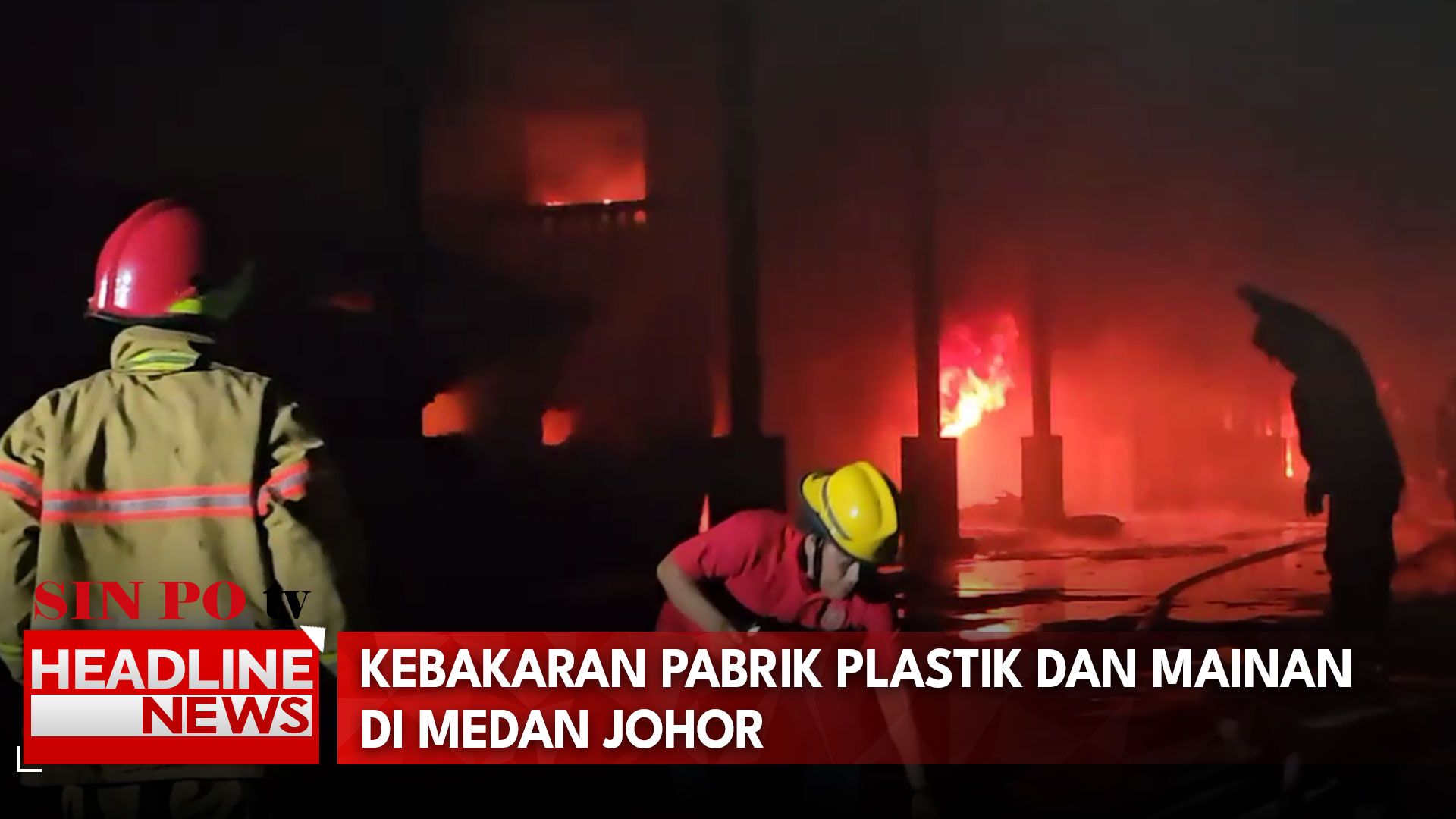 Kebakaran Pabrik Plastik dan Mainan di Medan Johor