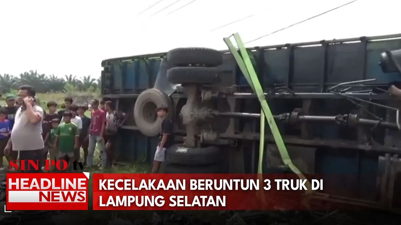 Kecelakaan Beruntun! Dua Sopir Tewas di Jalinsum Lampung Selatan