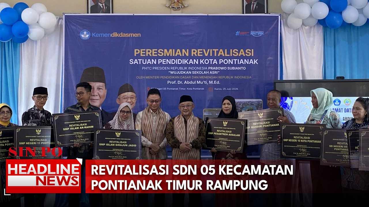 Kemendikdasmen Berhasil Rampungkan Revitalisasi SDN 05 Kecamatan Pontianak Timur