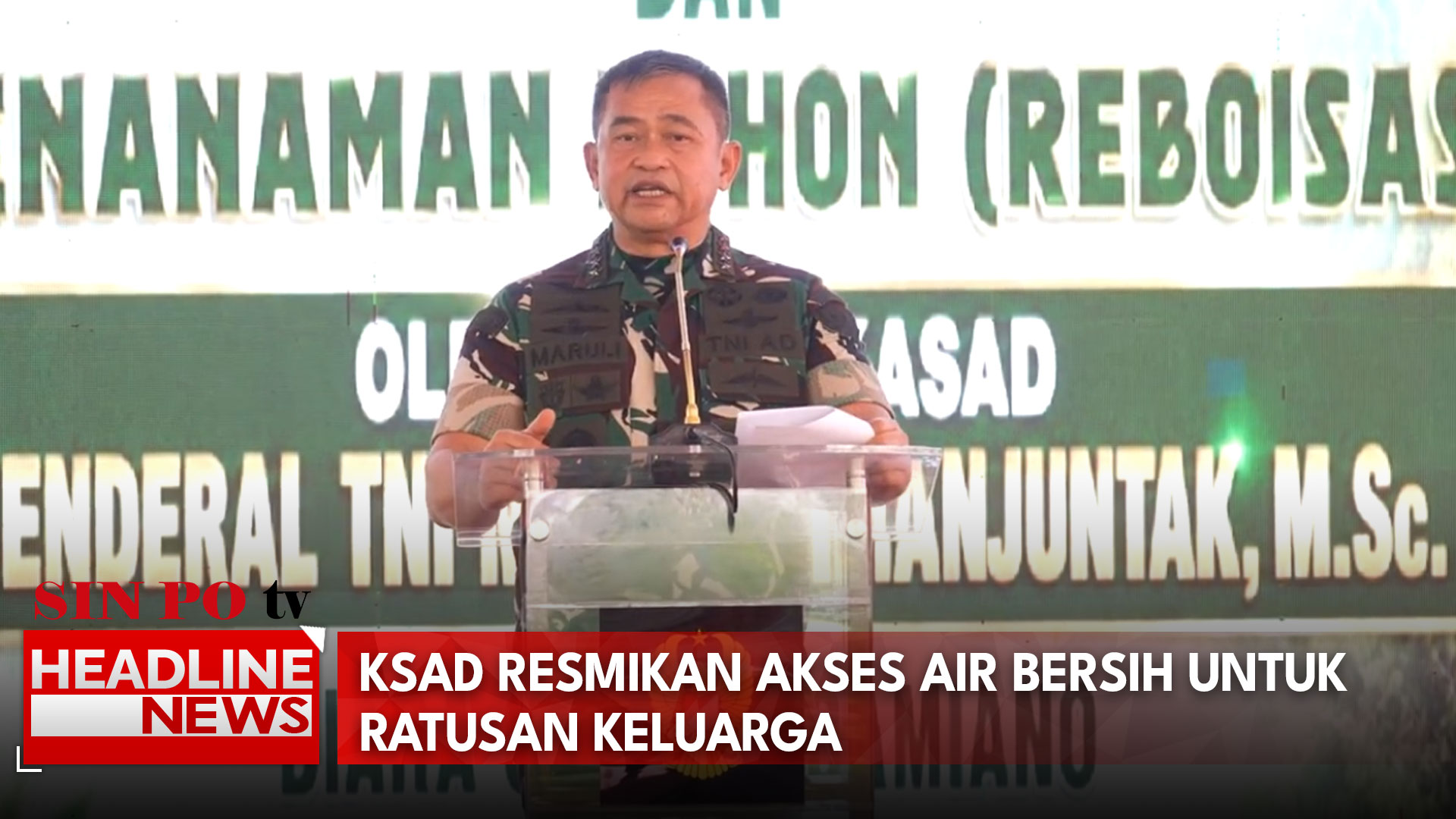 KSAD Resmikan Akses Air Bersih Untuk Ratusan Keluarga