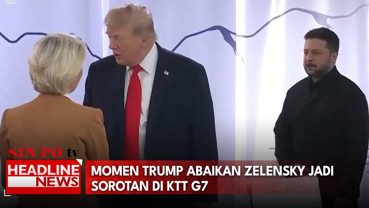Momen Trump Abaikan Zelensky Jadi Sorotan Di KTT G7