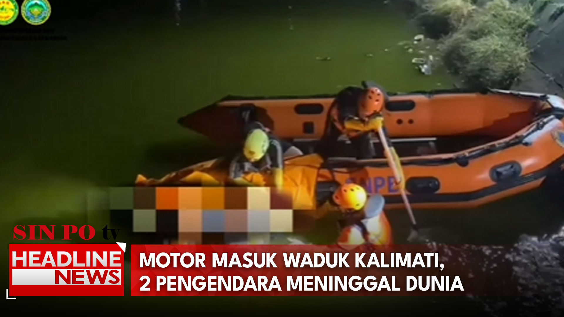 Motor Masuk Waduk Kalimati, 2 Pengendara Meninggal Dunia