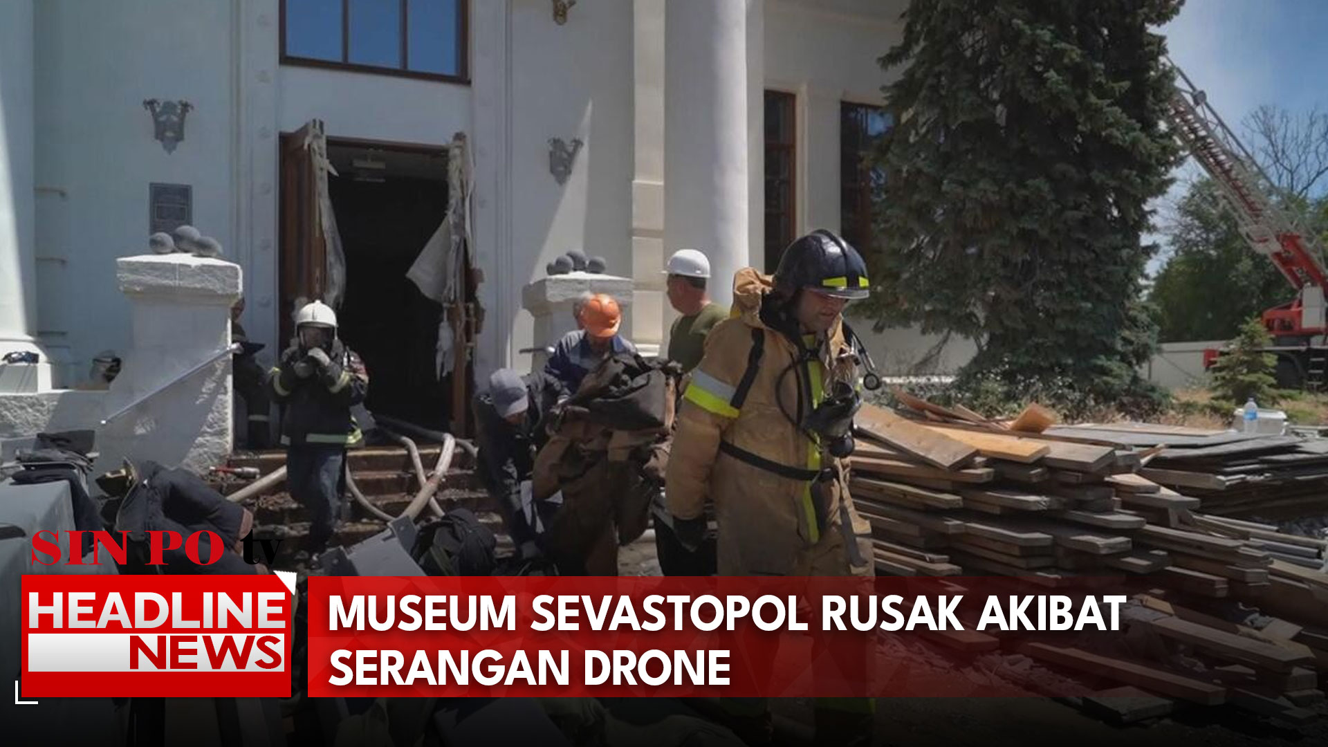 Museum Sevastopol Rusak Akibat Serangan Drone