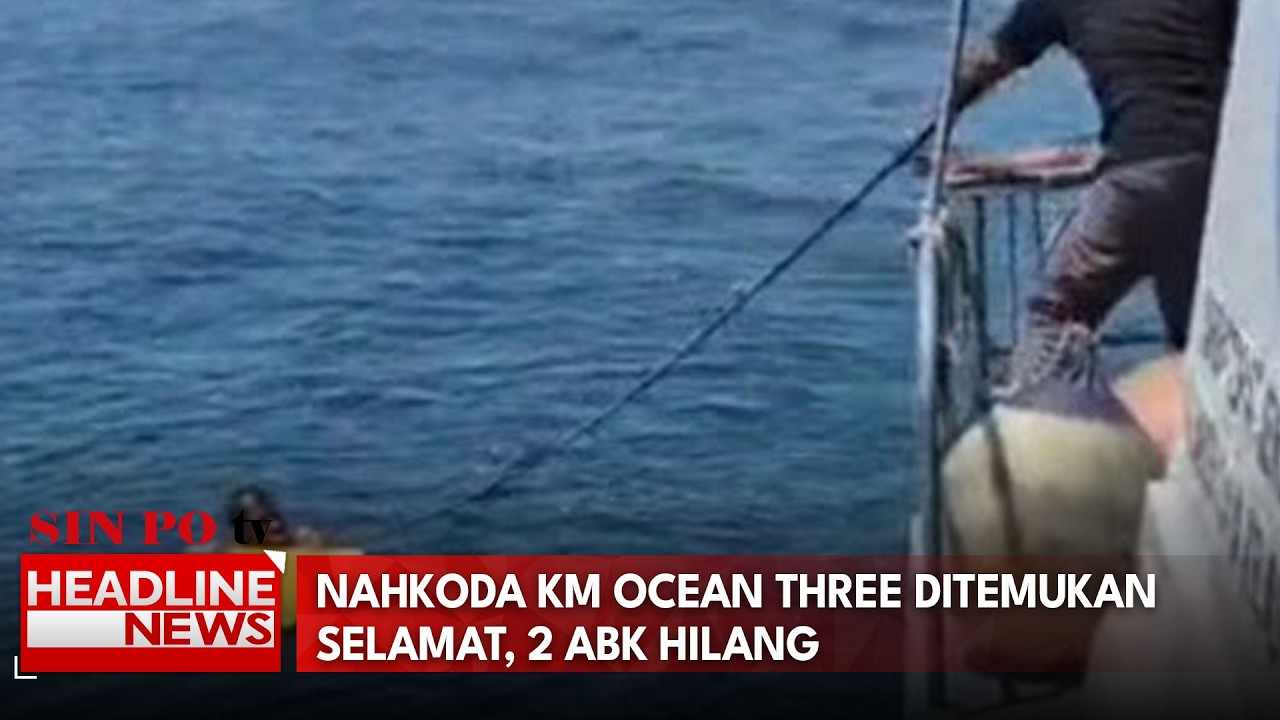 Nahkoda KM Ocean Three Ditemukan Selamat, 2 ABK Hilang