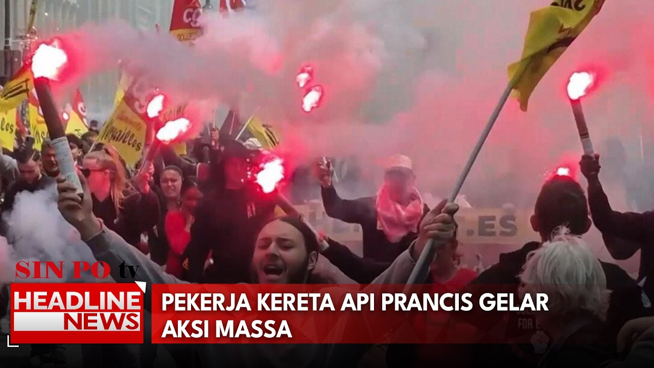 Pekerja Kereta Api Prancis Gelar Aksi Massa