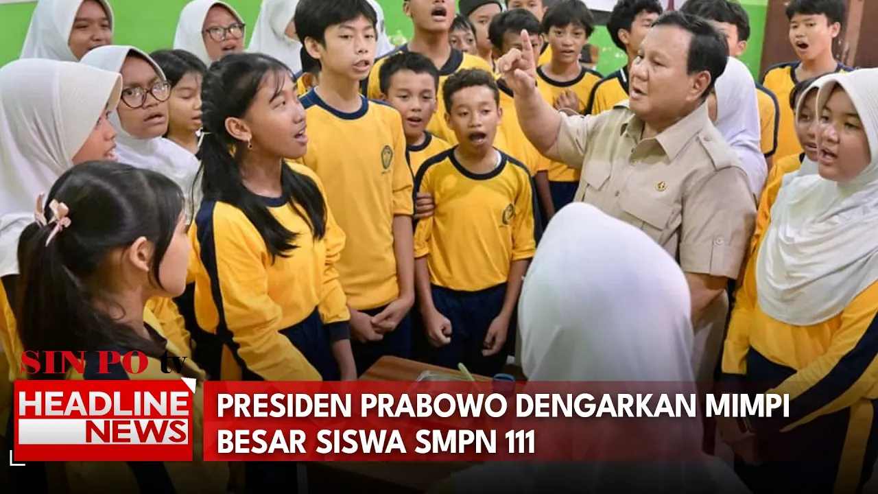 Presiden Prabowo Dengarkan Mimpi Besar Siswa SMPN 111