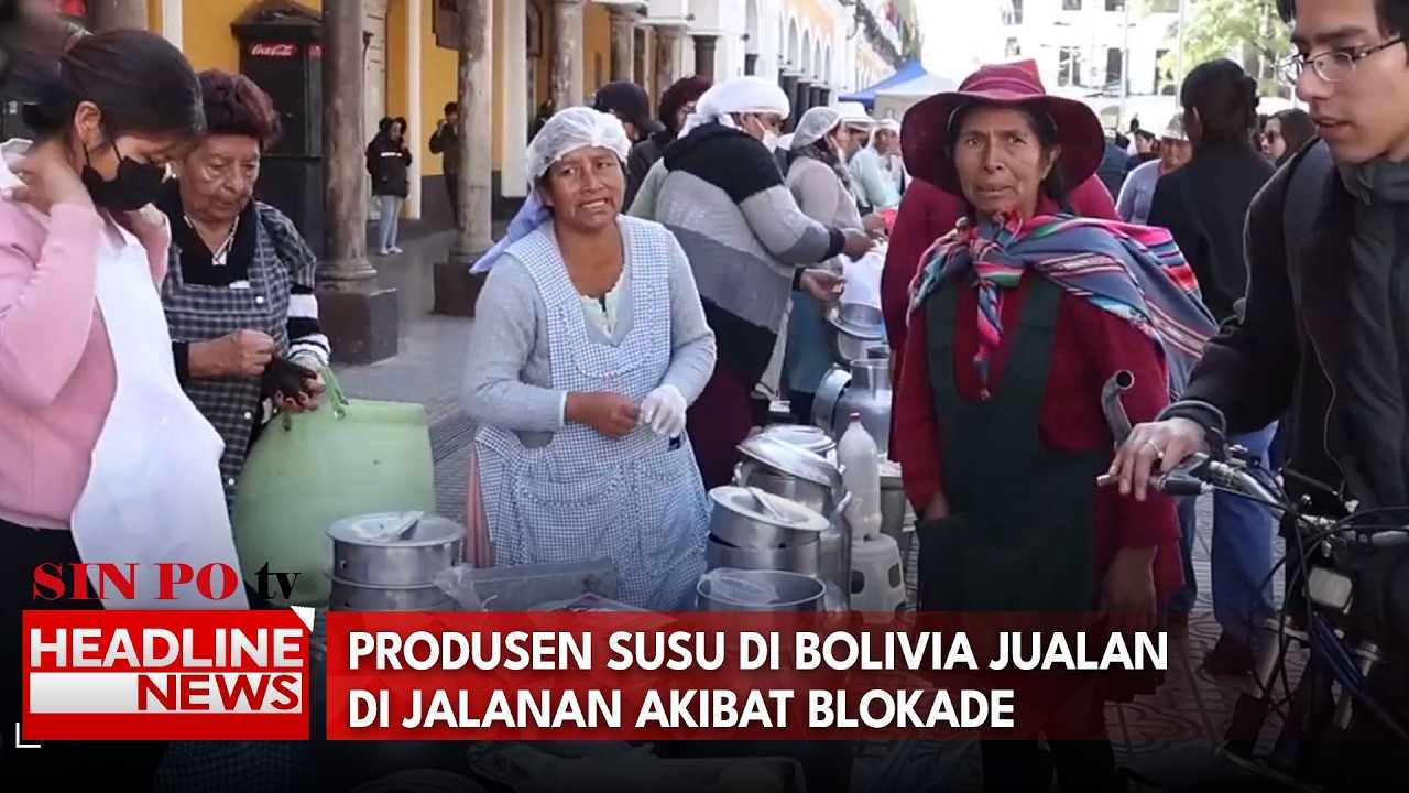 Produsen Susu di Bolivia Jualan di Jalanan Akibat Blokade