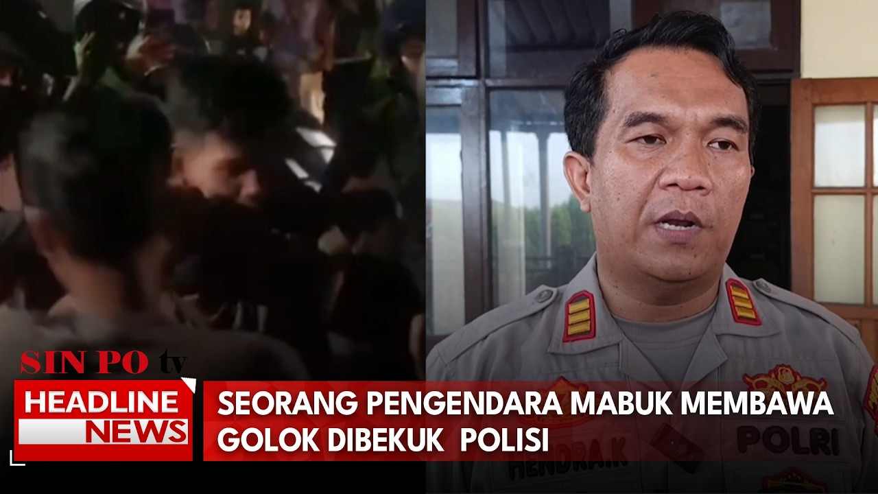 Seorang Pengendara Mabuk Membawa Golok Dibekuk  Polisi