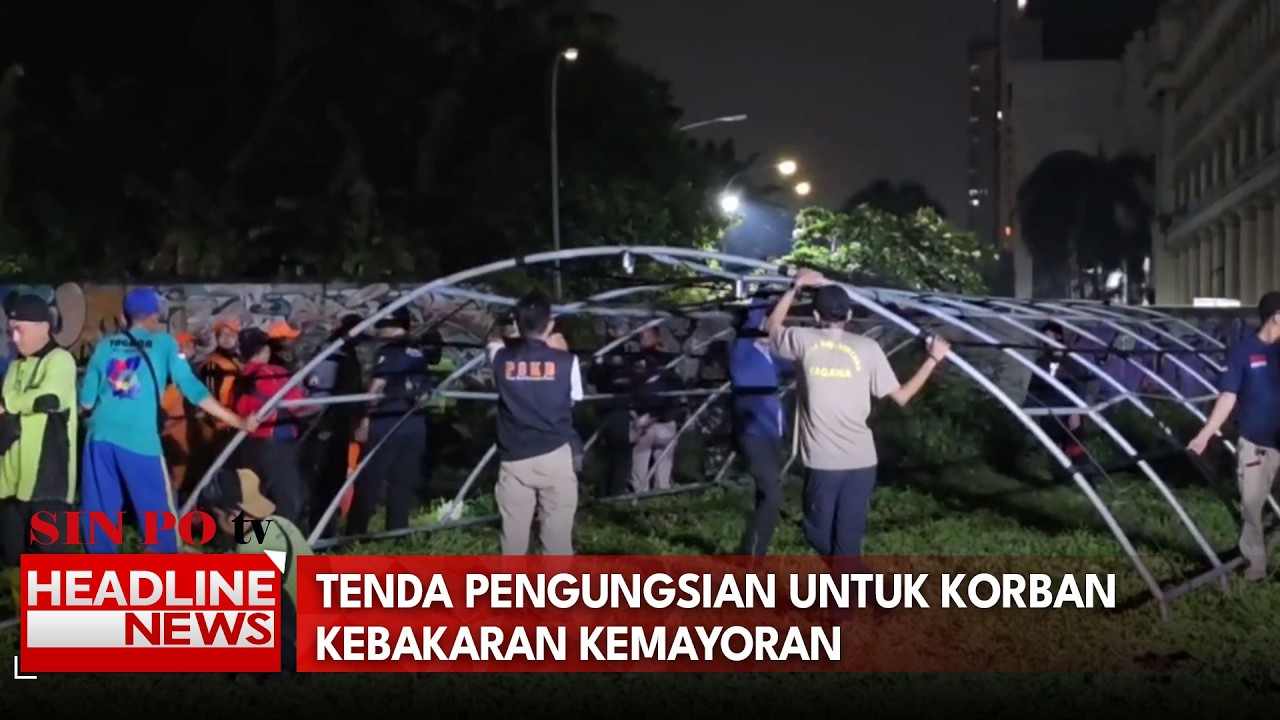 Tenda Pengungsian Untuk Korban Kebakaran Kemayoran
