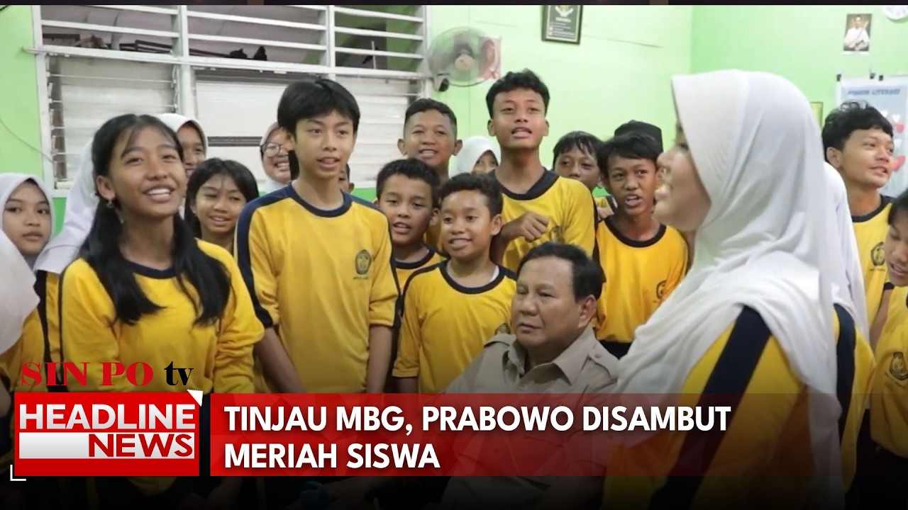 Tinjau MBG, Prabowo Disambut Meriah Siswa