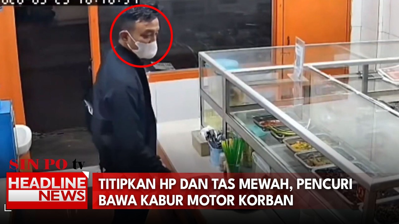 Titipkan HP Dan Tas Mewah, Pencuri Bawa Kabur Motor Korban