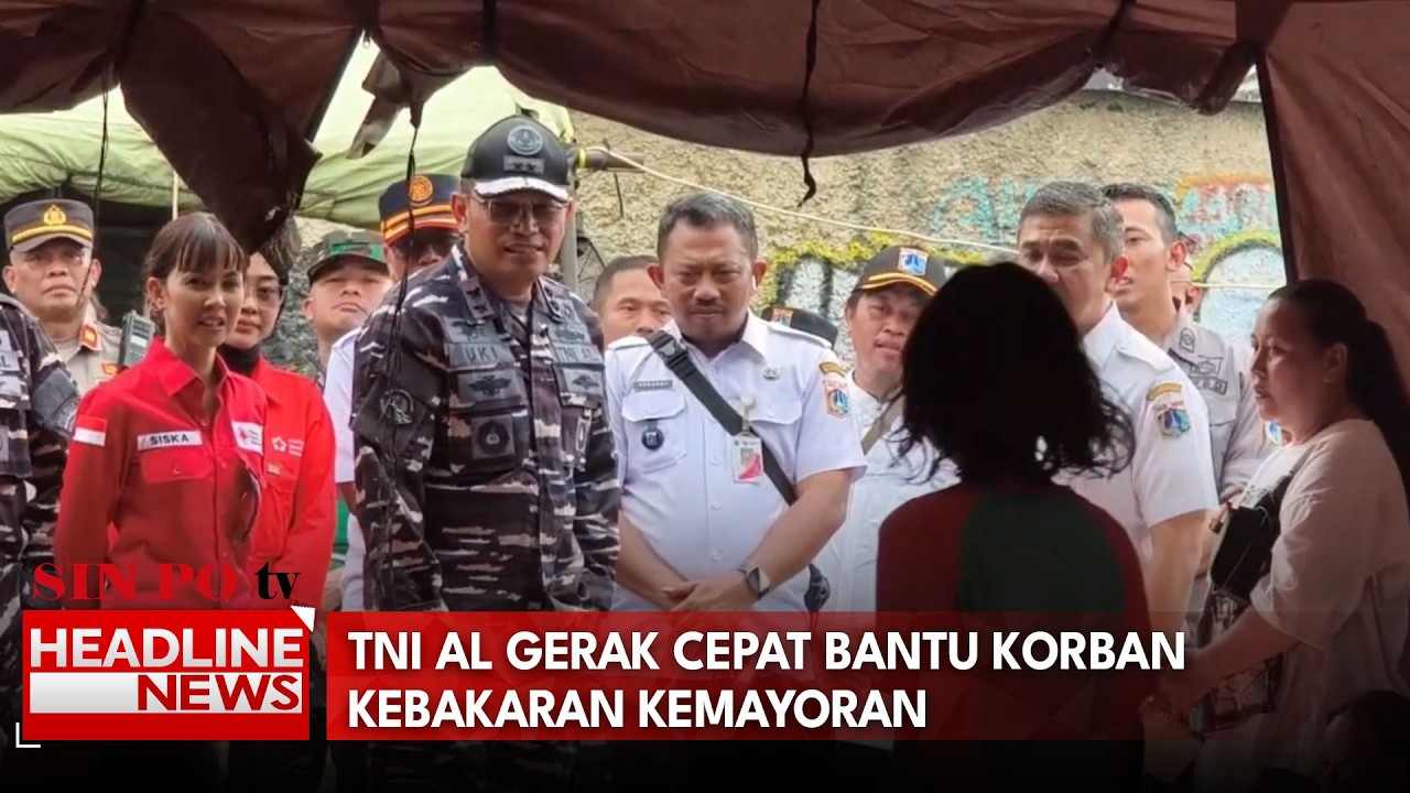 TNI AL Gerak Cepat Bantu Korban Kebakaran Kemayoran