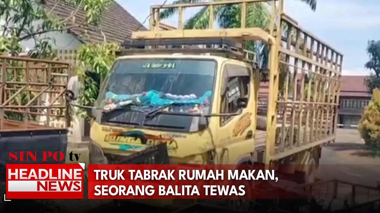 Truk Tabrak Rumah Makan, Seorang Balita Tewas