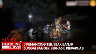 3 Pemancing Terjebak Banjir Sungai Bangek Berhasil Dievakuasi