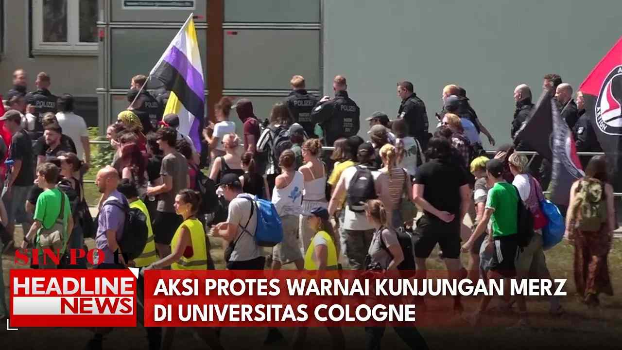 Aksi Protes Warnai Kunjungan Merz Di Universitas Cologne