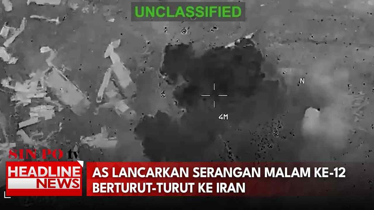 AS Lancarkan Serangan Malam ke-12 Berturut-Turut Ke Iran
