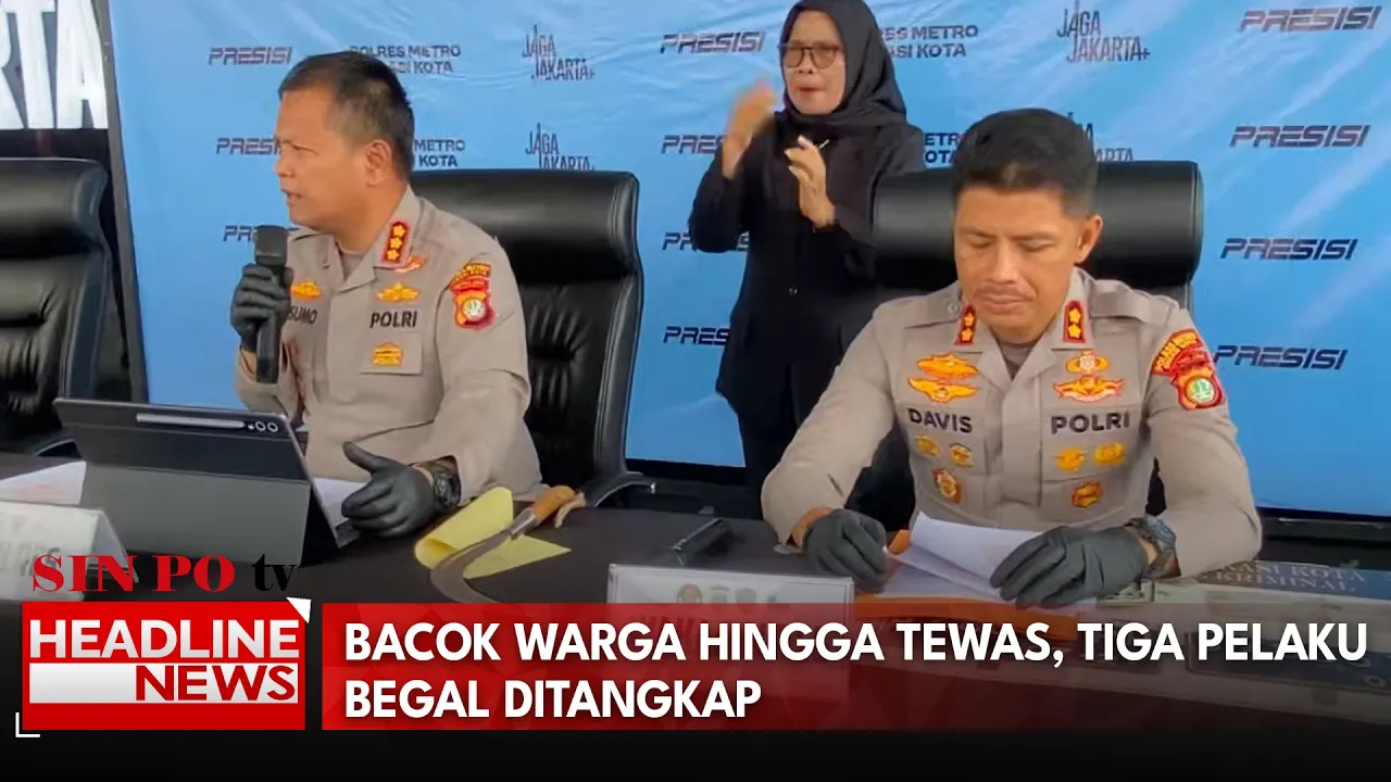 Bacok Warga Hingga Tewas, 3 Pelaku Begal Ditangkap
