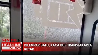 Dilempar Batu, Kaca Bus Transjakarta Retak