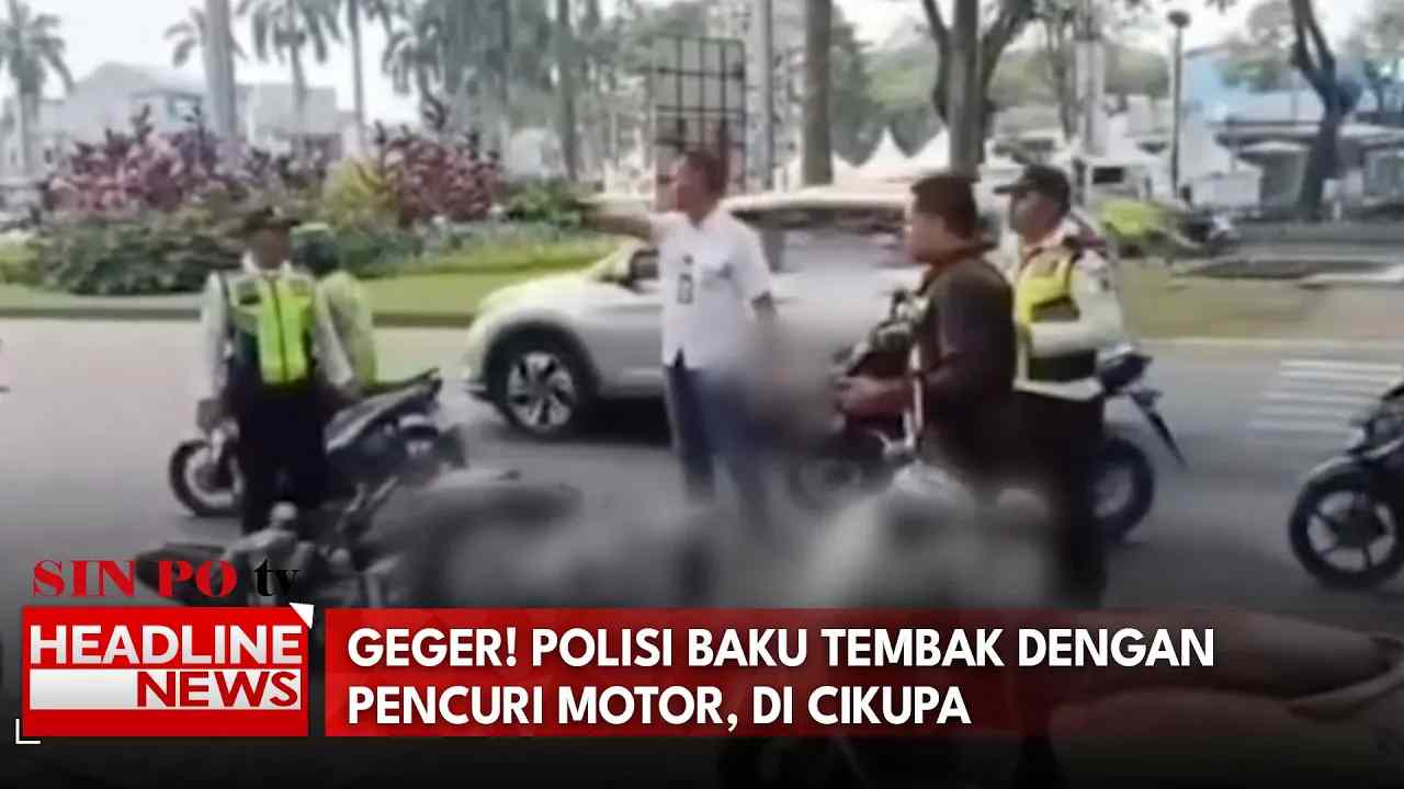 Geger! Polisi Baku Tembak Dengan Pencuri Motor, Di Cikupa