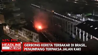 Gerbong Kereta Terbakar Di Brasil, Penumpang Terpaksa Jalan Kaki