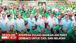 Khofifah-Zulhas Bagikan 600 Paket Sembako Untuk Ojol Dan Nelayan