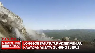 Longsor Batu Tutup Akses Menuju Kawasan Wisata Gunung Elbrus