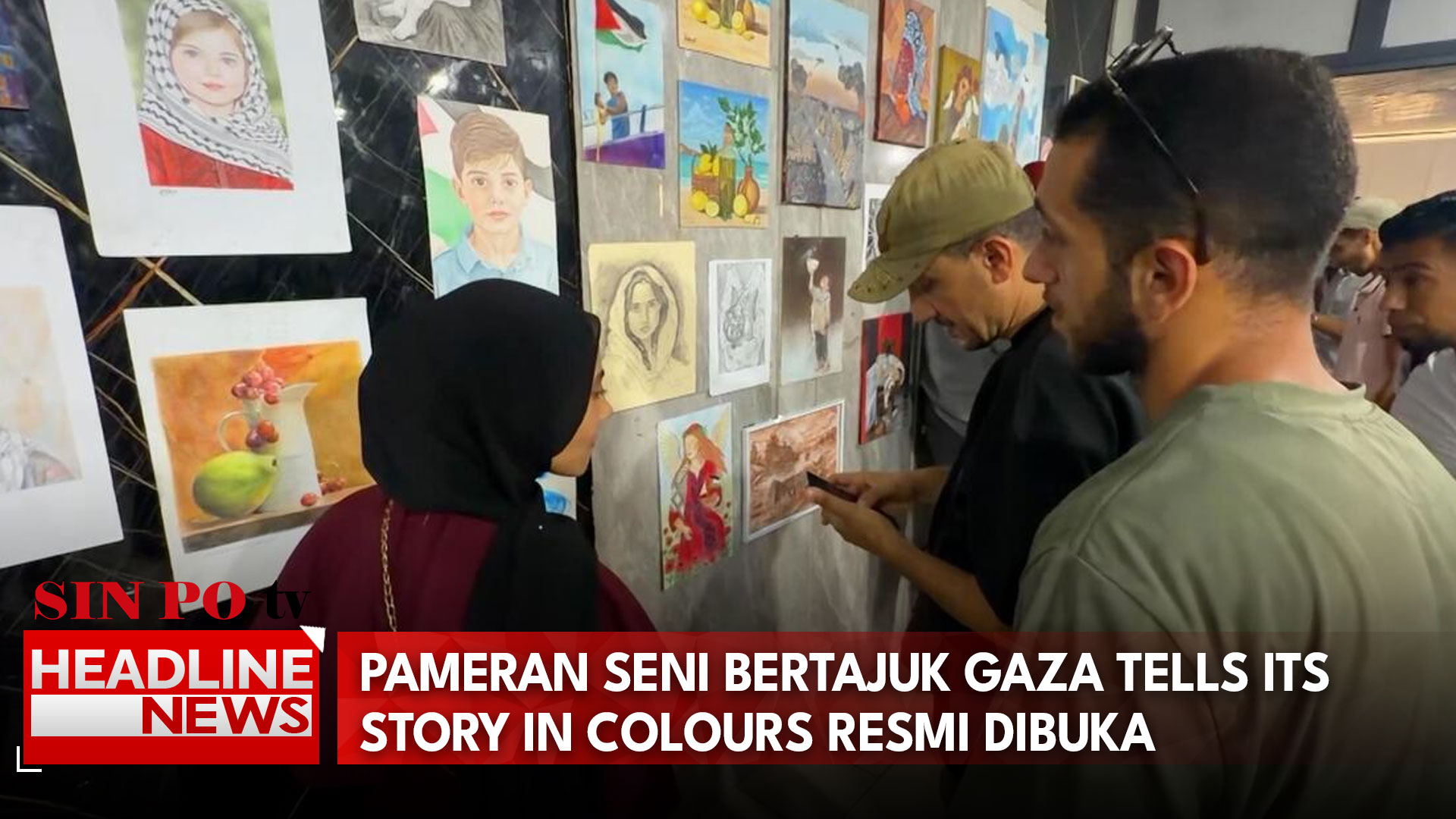 Lukisan Anak Gaza Kisahkan Luka Perang