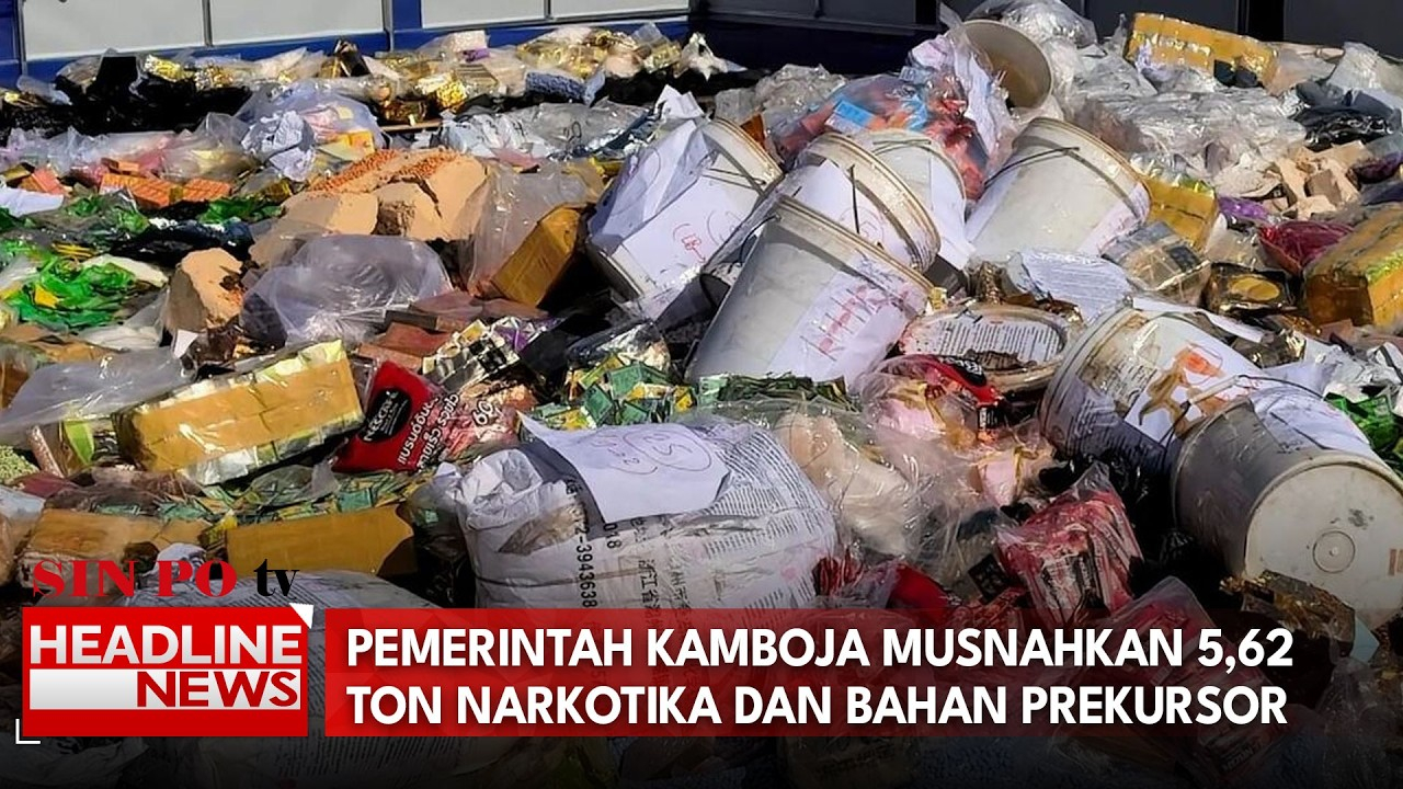 Pemerintah Kamboja Musnahkan 5,62 Ton Narkotika Dan Bahan Prekursor