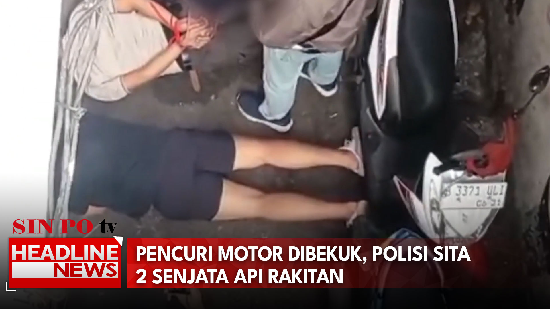Pencuri Motor Dibekuk, Polisi Sita 2 Senjata Api Rakitan