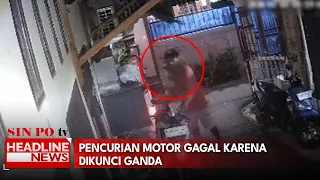 Pencurian Motor Gagal Karena Dikunci Ganda