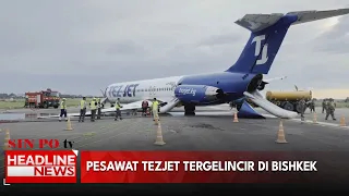 Pesawat Tezjet Tergelincir di Bishkek
