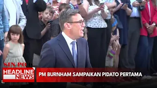 PM Burnham Sampaikan Pidato Pertama