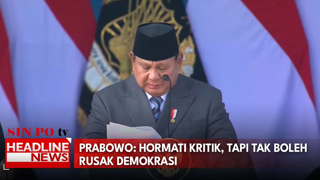 Prabowo: Hormati Kritik, Tapi Tak Boleh Rusak Demokrasi