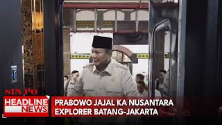 Prabowo Jajal KA Nusantara Explorer Batang-Jakarta