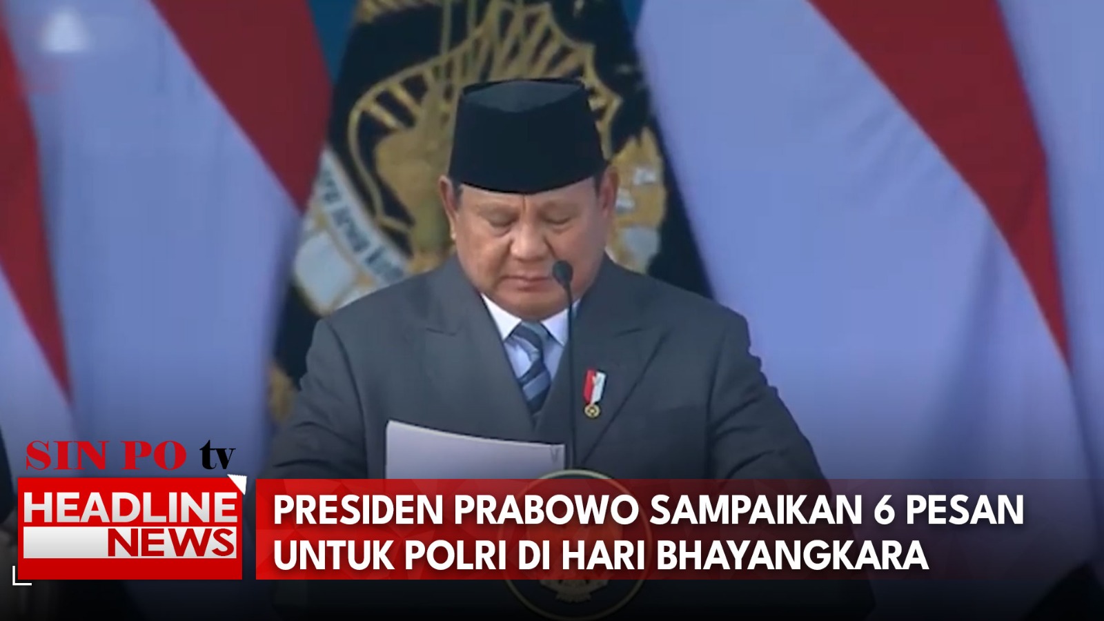 Presiden Prabowo Sampaikan 6 Pesan Untuk Polri Di Hari Bhayangkara
