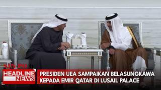 Presiden UEA Sampaikan Belasungkawa Kepada Emir Qatar Di Lusail Palace