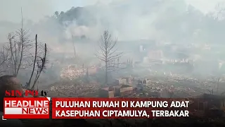 Puluhan Rumah di Kampung Adat Kasepuhan Ciptamulya, Terbakar