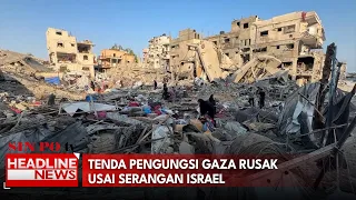 Tenda Pengungsi Gaza Rusak Usai Serangan Israel