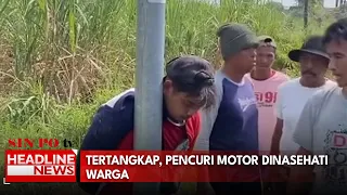 Tertangkap, Pencuri Motor Dinasehati Warga